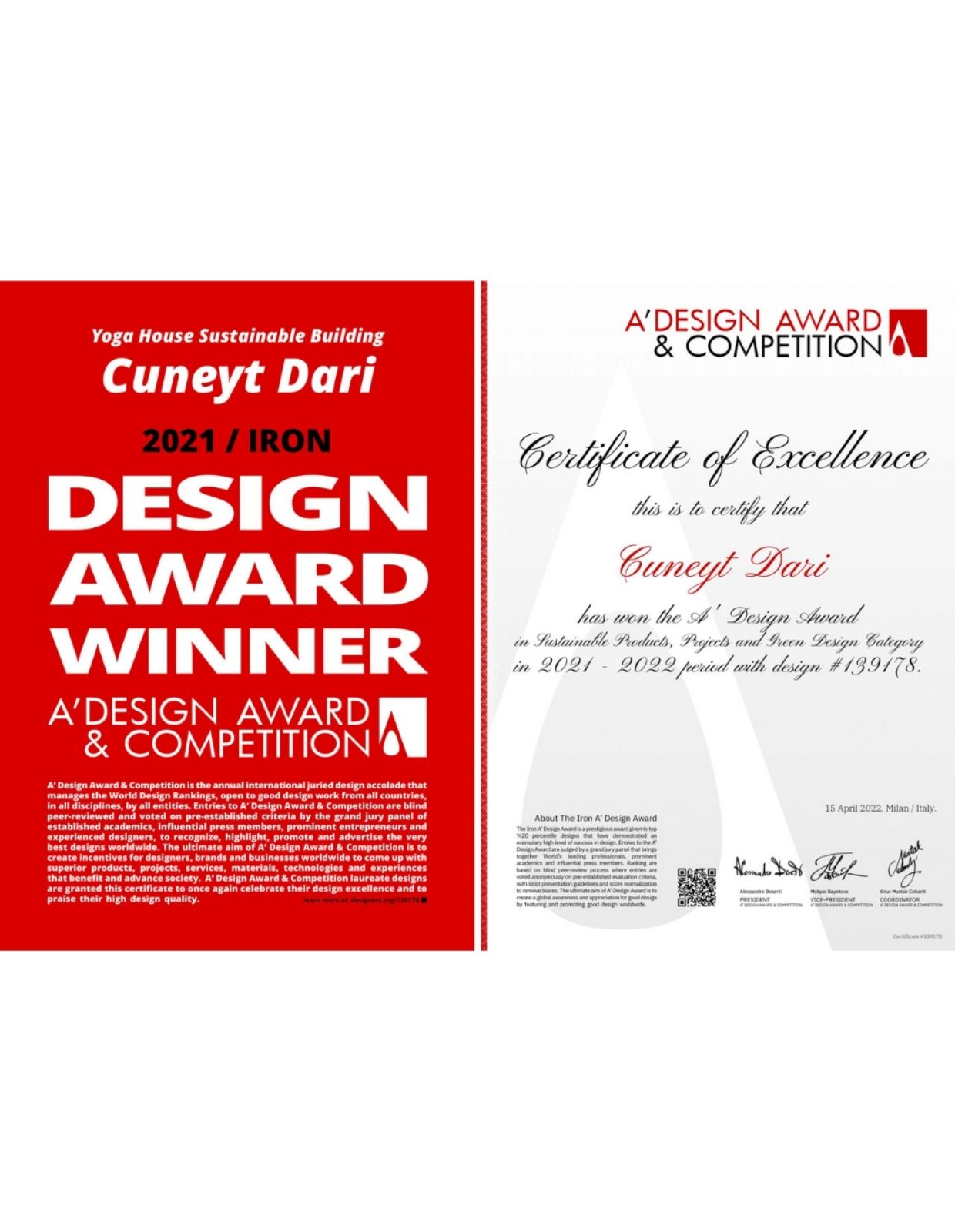 Award certificate 15